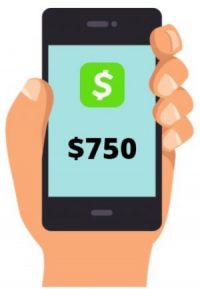 is cash app giving away 750 real