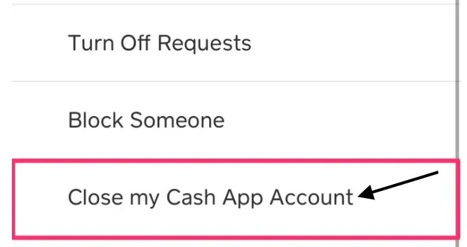close my cash app account