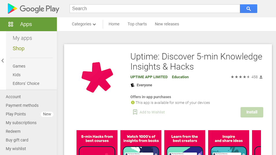 Uptime: The App with 5-Minute Knowledge Hacks